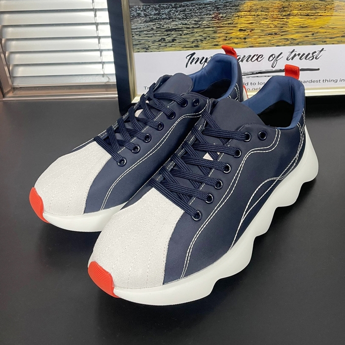 エルメス メンズ アンヴォル ブルー ネイビー スニーカー  -   - he344x