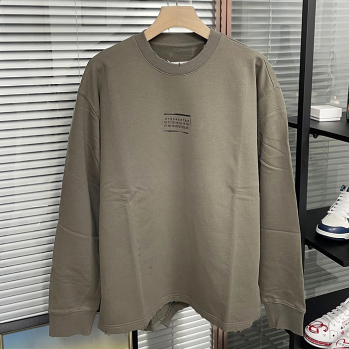 メゾンマルジェラ メンズ グレー スウェット -  Gray  - mai243x