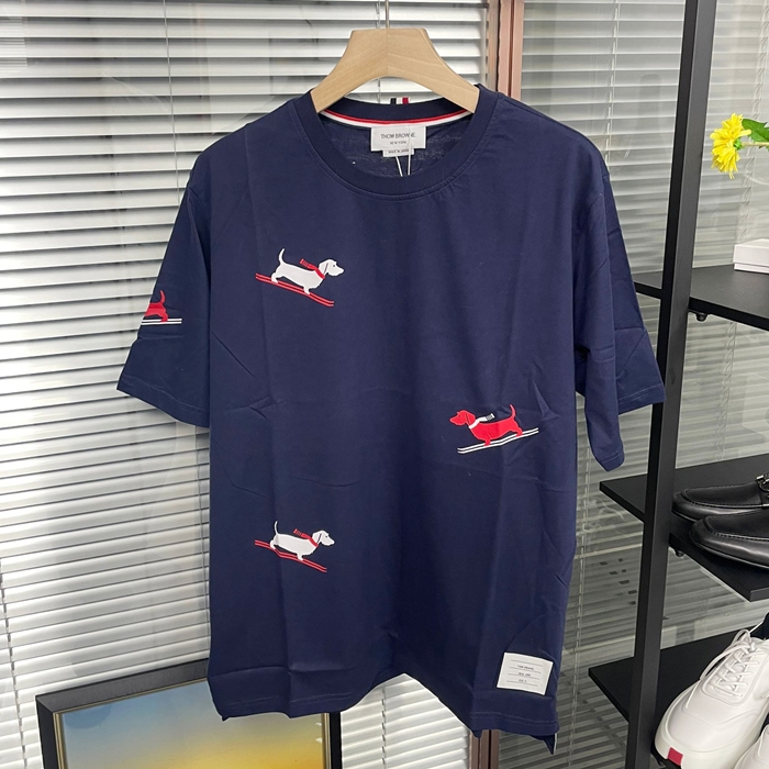 Casual Short トムブラウンメンズ カジュアル 半袖Tシャツ Thom01338x Size ネイビー