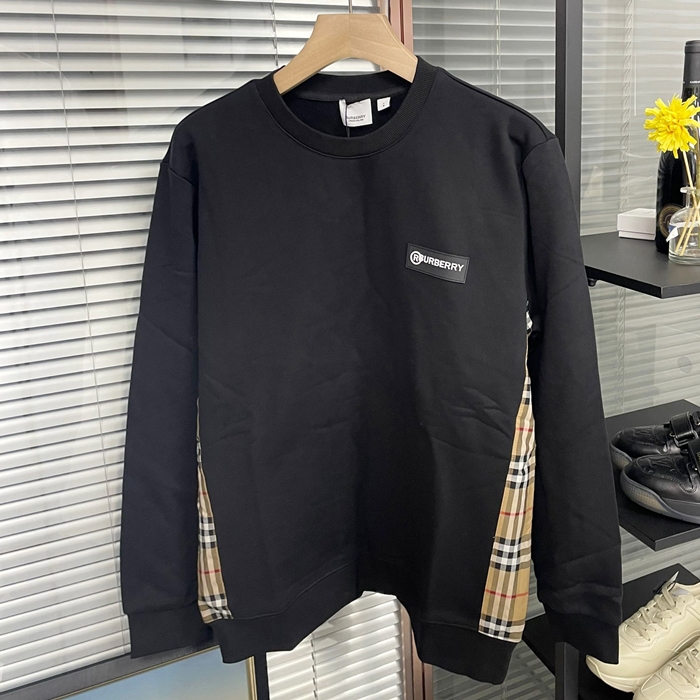 Logo - バーバリーメンズ LOGO カジュアル コットン スウェット Bur04216x Size(s - xl) ブラック