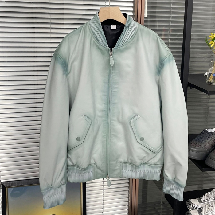 ベルルッティ メンズ ブルー レザージャケット -  - ber201x