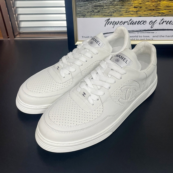 シャネルユニセックス カーフスキン ホワイト スニーカー  - ChanelWhite  - ch505x