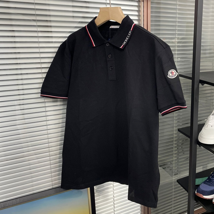 モンクレール メンズ ブラック ポロ 半袖Tシャツ -  - moc172x