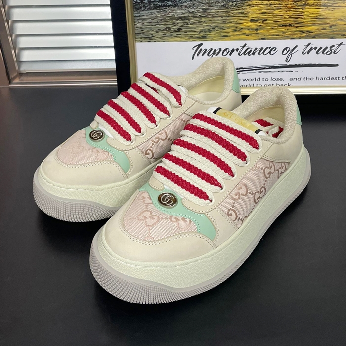 グッチ レディース GG アイボリー スニーカー - Ivory - gu952x
