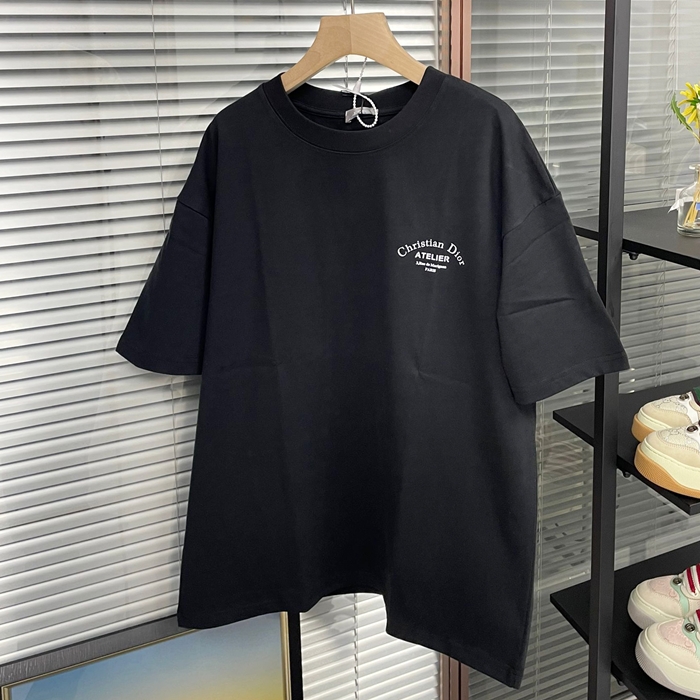 Short ディオールメンズ カジュアル クルーネック 半袖Tシャツ Dio0637x.Size(s - xl).ブラック