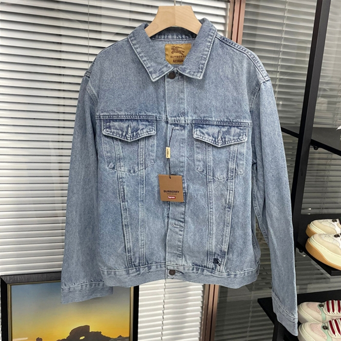 バーバリー メンズ ブルー デニム ジャケット -  - bu318x