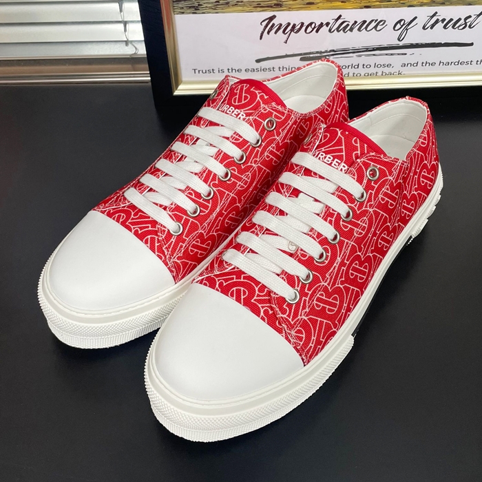 バーバリー メンズ ヴィンテージ レッド スニーカー - Red  - bur04407x