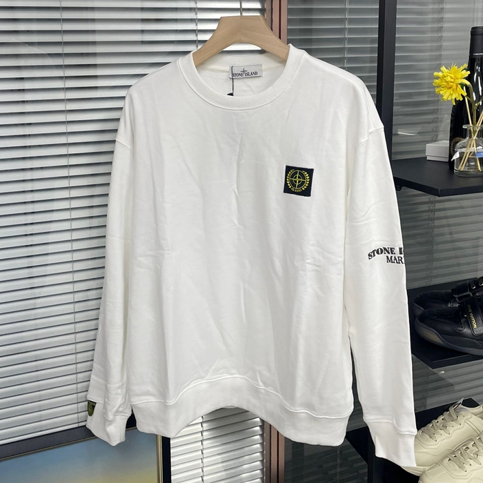 ストーンアイランド メンズ モダン ホワイト スウェット - White  - sto0514x