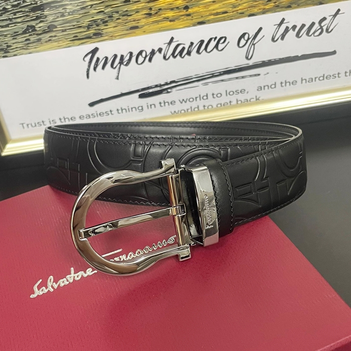   Belt,3.5cm,FERBT0078 - フェラガモメンズレザーベルト,3.5cm,ブラック