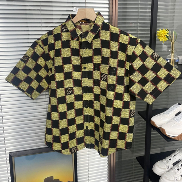 ルイヴィトン メンズ グリーン 半袖 シャツ -  Green Shirts - lvc242x