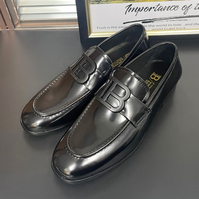 バルマン メンズ ブラックローファー - Balmain- bas29x