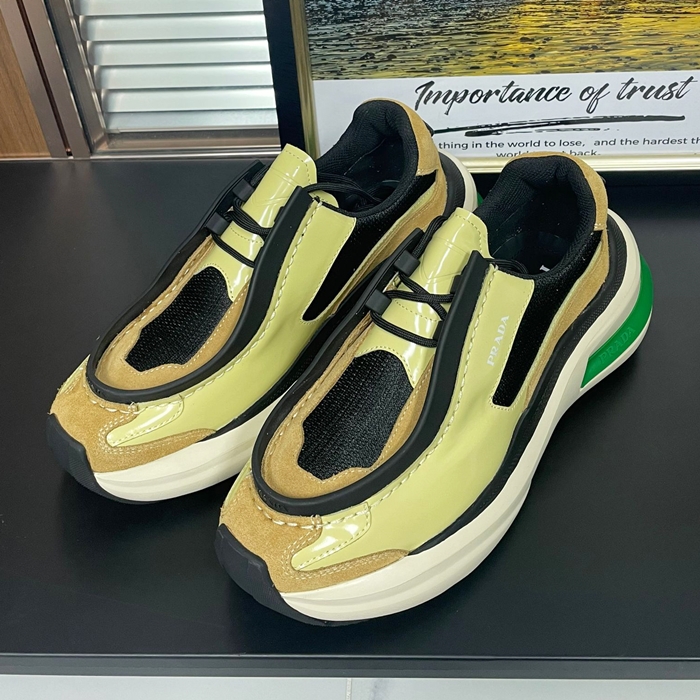プラダ メンズ イエロー スニーカー - Yellow  - pr805x