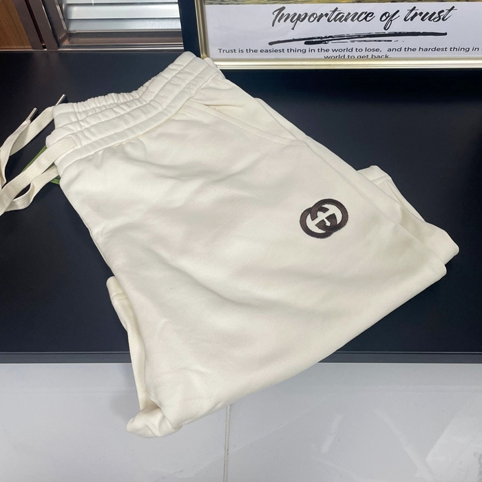 グッチ メンズ カジュアル アイボリー ハーフパンツ -Ivory Half-pants - gu765x