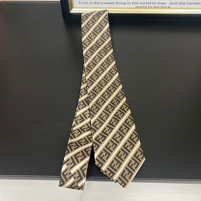 FENDI MENS NECKTIE BROWN - フェンディ メンズ ネクタイ FE0002