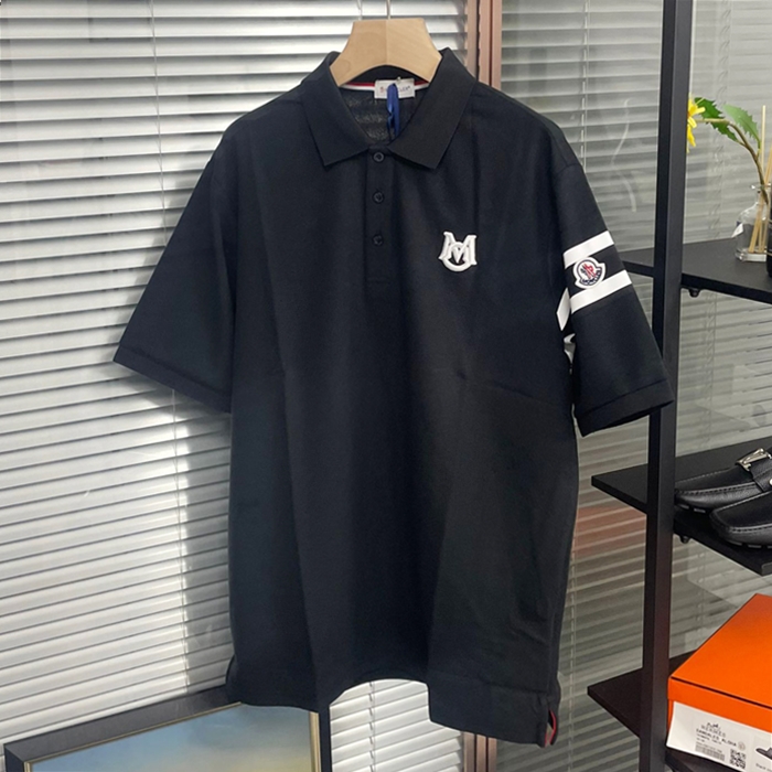 モンクレール メンズ ブラック ポロ 半袖Tシャツ -  - moc02471x