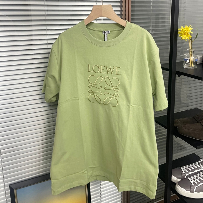 ロエベ メンズ グリーン 半袖Tシャツ - Green  - loc329x