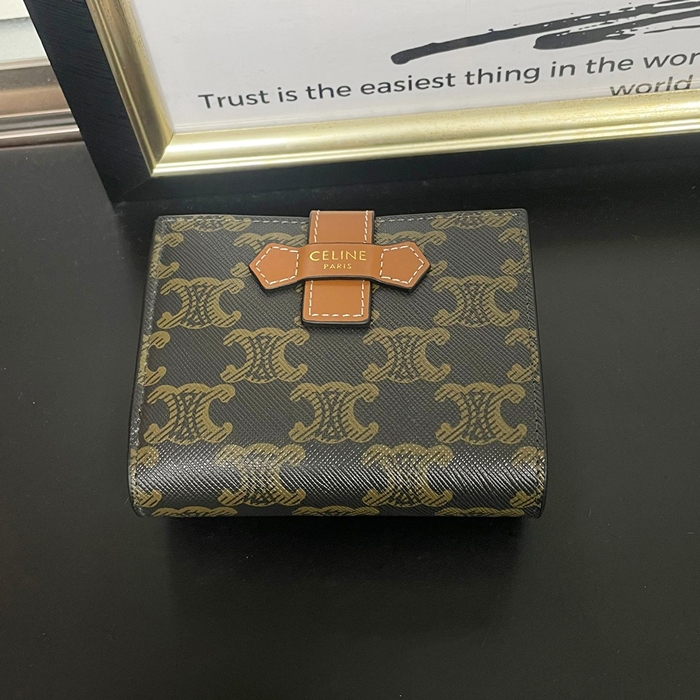 セリーヌ レディース ブラウン 二つ折り財布 -  Brown s - ce245x