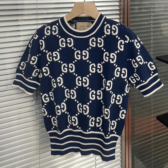 グッチ レディース ブルー 半袖 ニット -  Knit - guc389x