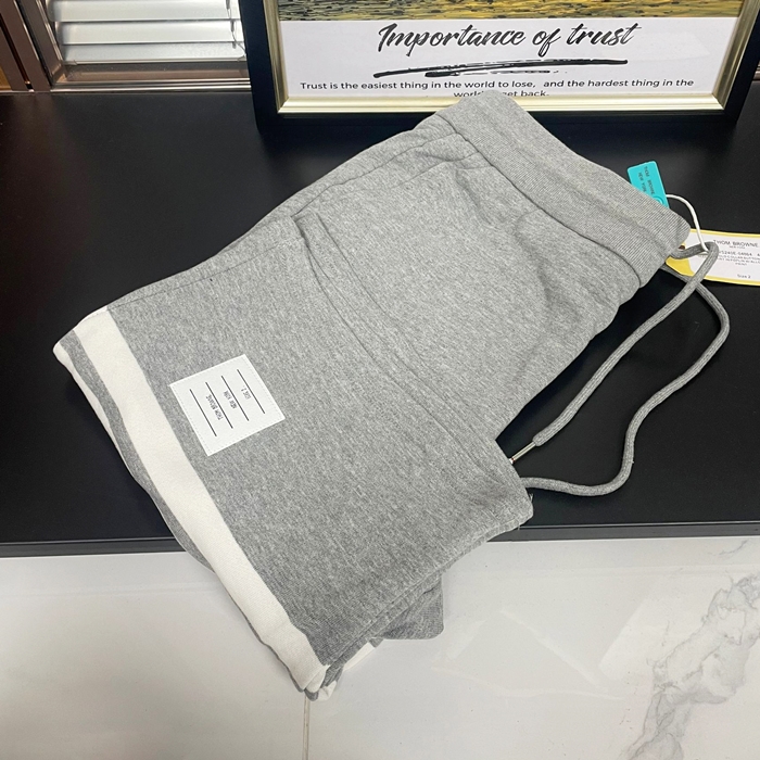 2019 Short - トムブラウン メンズ カジュアル LOGO トレーニング ハーフパンツ Tho0080x.グレー