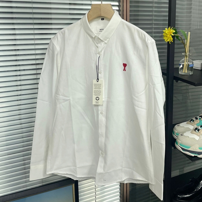 アーミーメンズ ホワイト シャツ - Ami White Shirts - amc248x