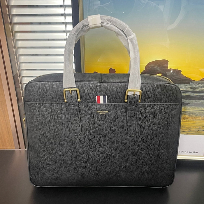   ,37cm - トムブラウンメンズレザーブリーフケース THOB0059,37cm,ブラック