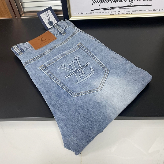 Casual ルイヴィトンメンズ カジュアル ジーンズ Lou01775x.ブルー