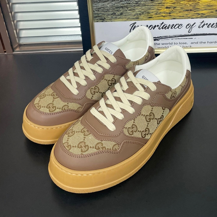 グッチ ユニセックス キャメル スニーカー -Camel  - gus35x