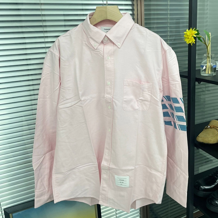 Strap  - トムブラウンメンズ ストラップ コットン シャツ Thom01197x.ピンク