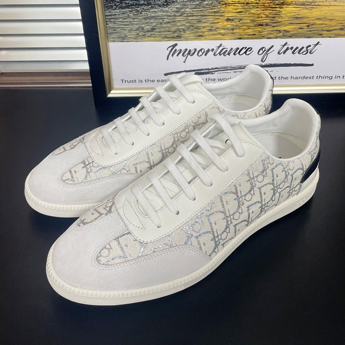   ,DIOS0373 - ディオールメンズレザースニーカーホワイト