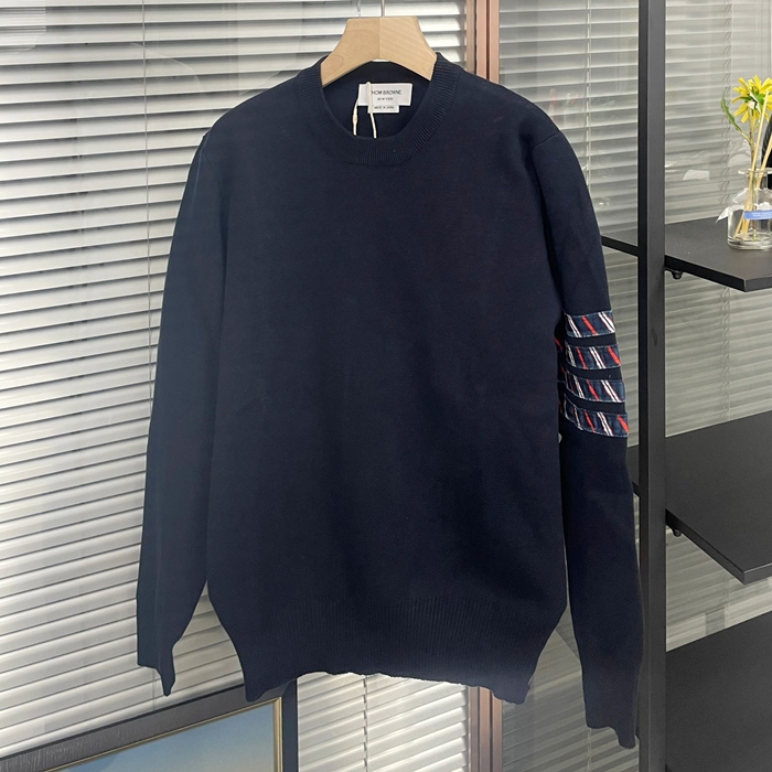 トムブラウン メンズ ネイビー ニット - Nvay Knits - th136x