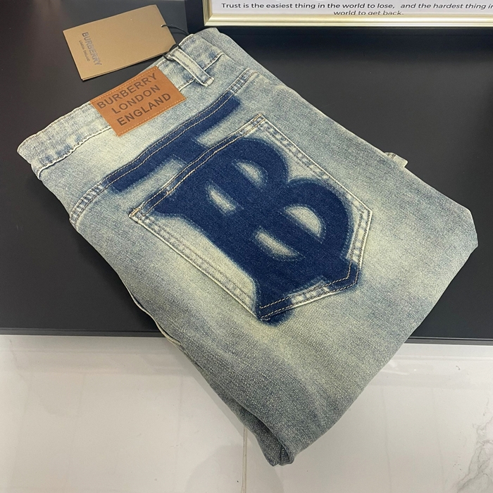 バーバリー メンズ ブルー ジーンズ -  - bu323x