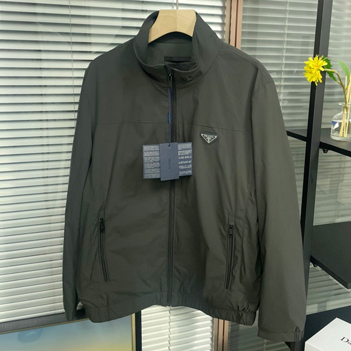 PradaLogo- プラダメンズ LOGO カジュアル リバーシブル ジャケット Pra0997x.Sizeブラック