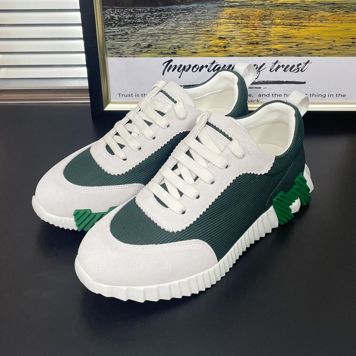 エルメス ユニセックス バウンシング スニーカー  - Green  - he322x