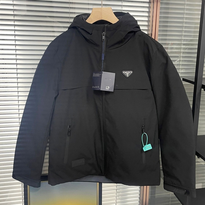 Logo- プラダメンズ LOGO カジュアル ジャケット Pra02400x Size(m - 3xl) ブラック