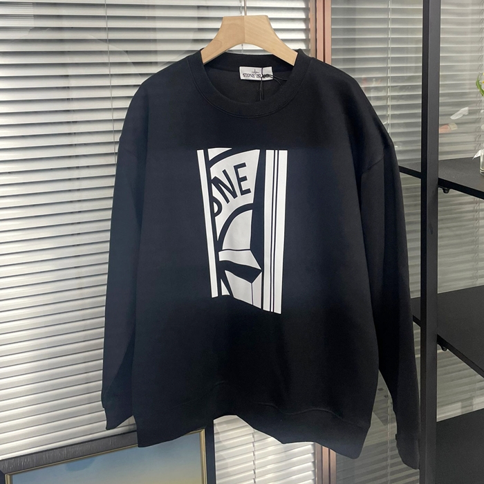 ストーンアイランド メンズ モダン ブラック スウェット -  - st94x