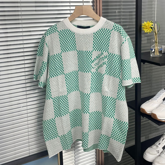 ルイヴィトン メンズ グリーン 半袖Tシャツ -  Green  - lvc330X