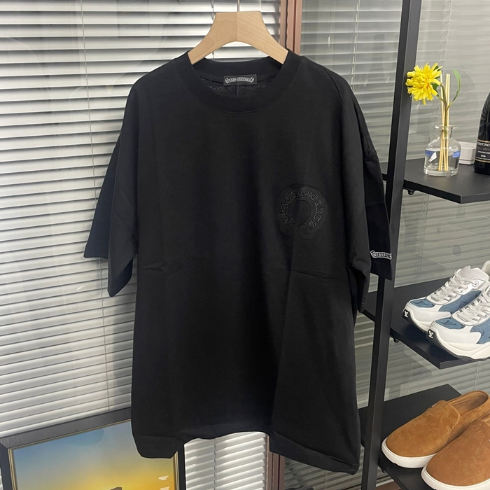 Chrome hearts LogoShort Sleeved  White - クロムハーツメンズ LOGO カジュアル 半袖Tシャツ Chr0280x Size(xs - xl) ブラック