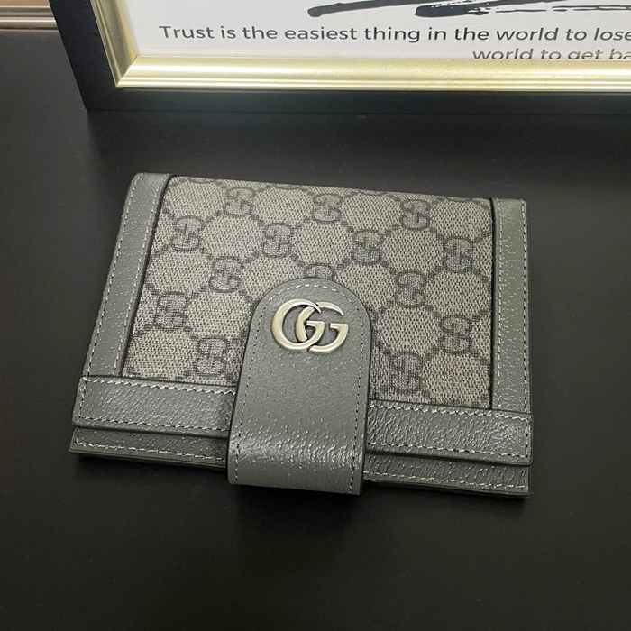 グッチ ユニセックス GG シュプリーム オフィディア パスポート ケース  -Gray Passport s - gu969x
