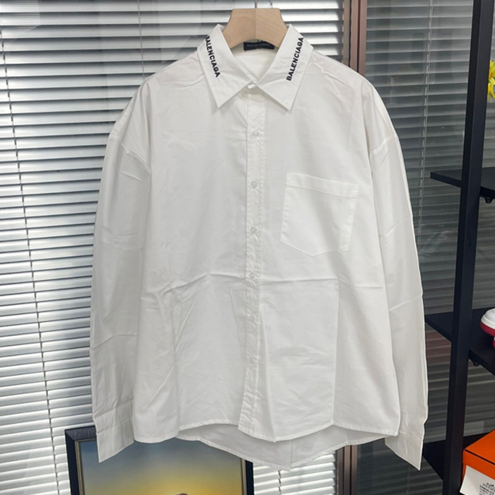 バレンシアガ トレンディ メンズ ホワイト シャツ -  White  - ba158x
