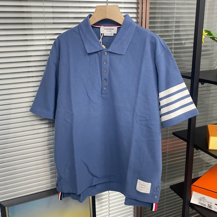 Casual Short Sleeved   - トムブラウンメンズ カジュアル 半袖Tシャツ Tho01300x Size ブルー