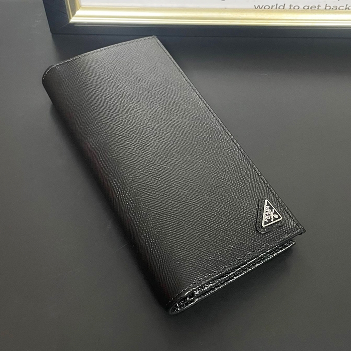 Nero Baltico Saffiano Metal 2MV836 - プラダ メンズ  サフィアーノ トライアングル ロゴレザー長財布 Pra0408x.18.5CM.ブラック