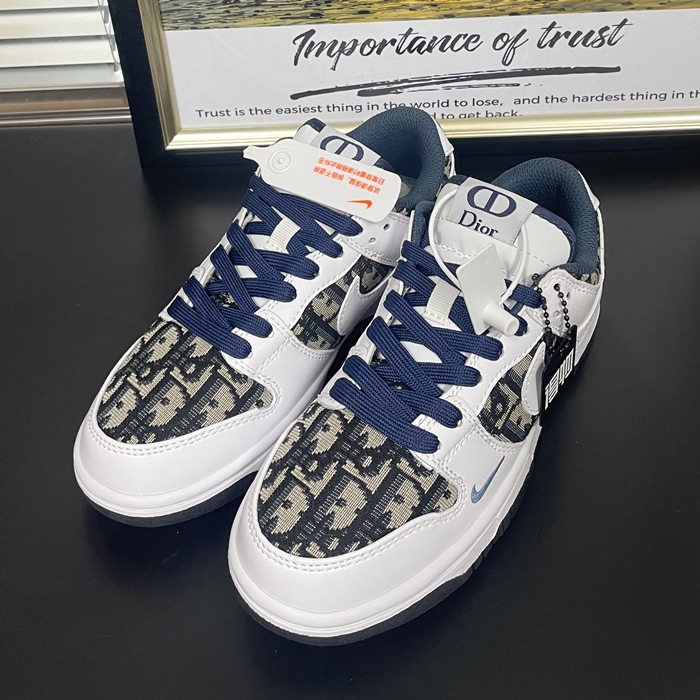 ディオール ユニセックス オブリーク ネイビー スニーカー - - DIOS0374