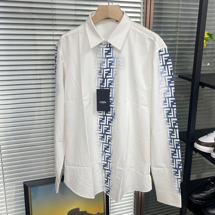 フェンディ メンズ ホワイト シャツ - White Shirts - fec556x