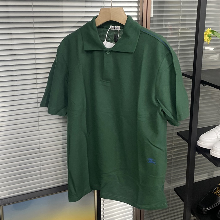 バーバリー メンズ グリーン 半袖 ポロ Tシャツ - Green  - buc499x