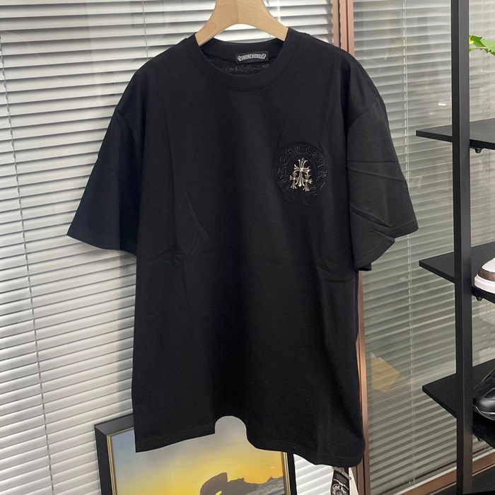 クロムハーツ メンズ ブラック 半袖Tシャツ -  - chc655x