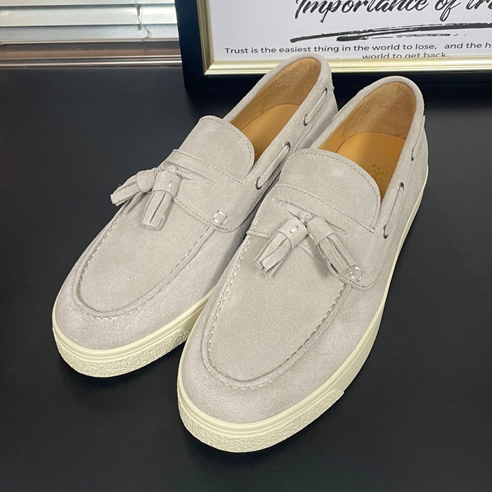 ブルネロクチネリ メンズ グレーローファー -  Cucinelli Gray- bru89x