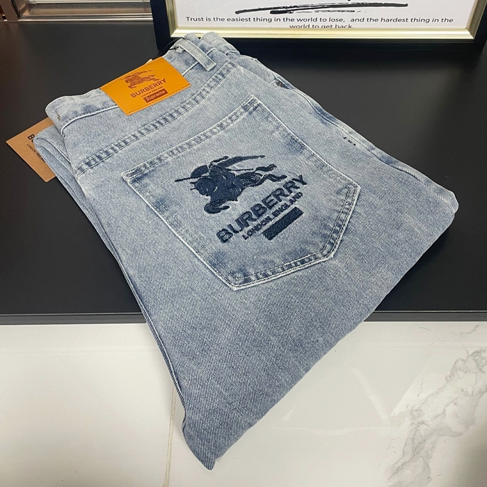 Burberry バーバリーメンズ ビジネス デニム パンツ Bur03195x.ブルー