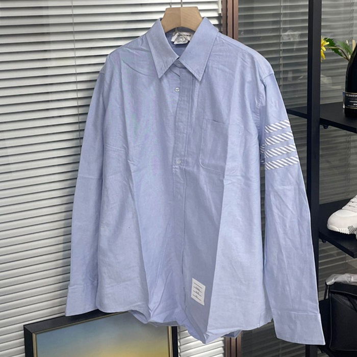 トムブラウン メンズ ブルー シャツ -  Shirts - thc64x