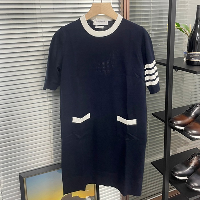 トムブラウン レディース ネイビー ワンピース -  One-pieces - th81x