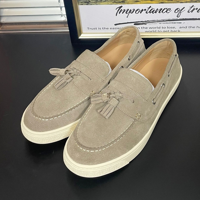 ブルネロクチネリ メンズ グレーローファー -  Cucinelli Gray- bru89x